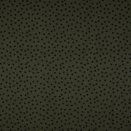 Tissu Viscose Imprimé Pois Vert 