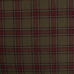 Tissu Viscose Carreaux Army 