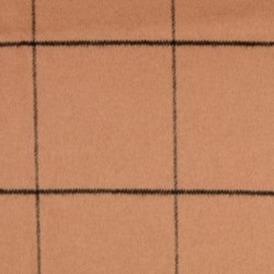Tissu Laine Grand Carreaux Marron 