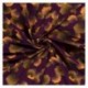 Tissu Crepe Imprime Violet Feuilles