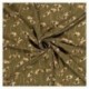 Tissu Crepe Vert Imprime Feuillage