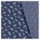 Tissu Jeans Bleu Imprime Libellule