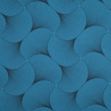 Tissu Cretonne York Petrole 