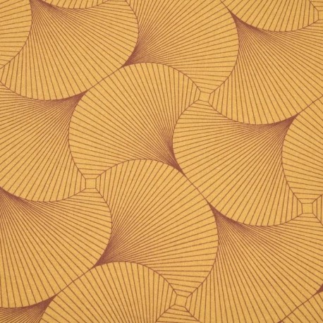 Tissu Cretonne York Moutarde 