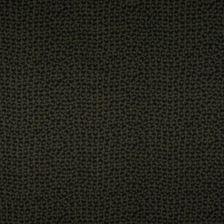 Tissu Viscose Twill Imprimé Point Kaki 