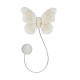 Magnet papillon résine blanc