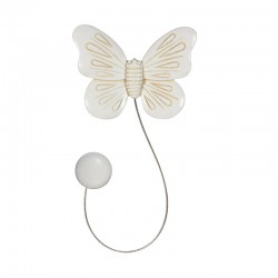 Magnet papillon résine blanc