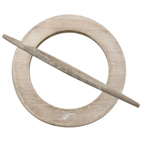 Broche bois cercle