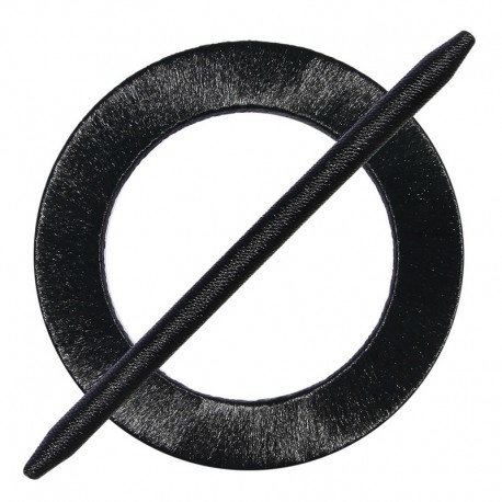 Broche ronde recouverte fil