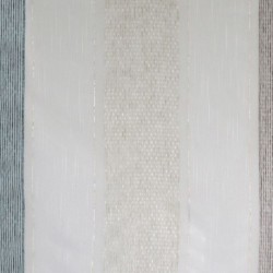 Tissu Etamine Rayée Kent Lurex Paon