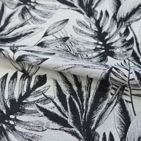Tissu Jacquard Orphée Noir