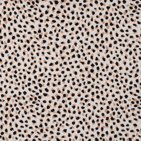 Tissu Viscose Chally Tache Sable blanc 