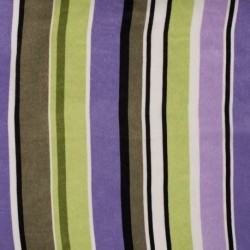 Tissu Poly Satin Imprimé Rayure Lilas 