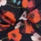 Tissu Viscose Imprimé Noir Coquelicot 