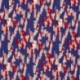 Tissu Imprimé Abstrait Cobalt 
