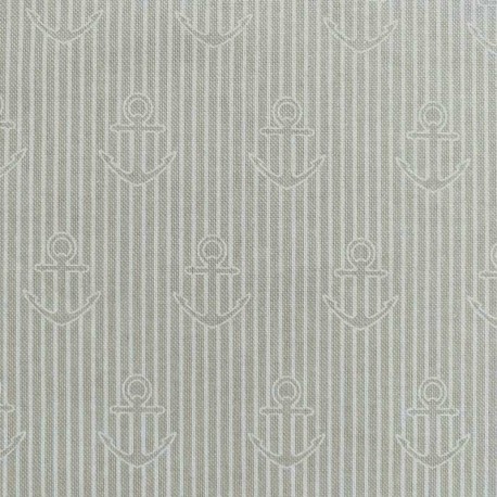 Tissu Toile Ancre Fond Lin 