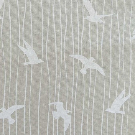 Tissu Toile Mouette Fond Lin 
