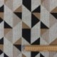 Tissu Jacquard Géometrique Marron 