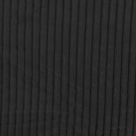 Tissu Polaire Microfibre Cotelée Noir