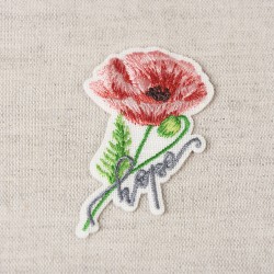 Ecusson fleurs - Coquelicot