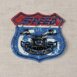 Ecusson vintage sport - Speed born to r