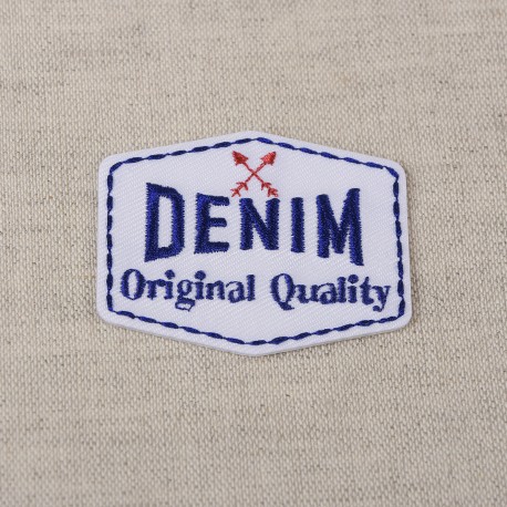 Ecusson denim original - Blanc