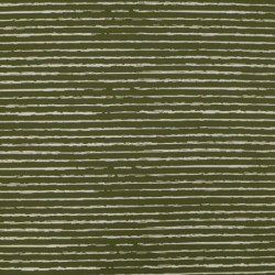 Tissu Jersey Coton Rayures Vert Army