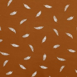 Tissu Jersey Coton Plume Caramel 