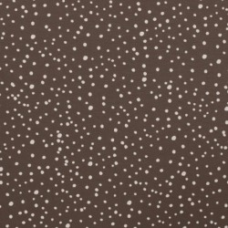 Tissu Jersey Coton Pois Marron 