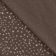 Tissu Jersey Coton Pois Marron 