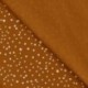 Tissu Jersey Coton Pois Caramel