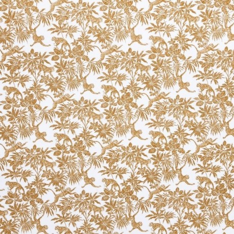 Tissu Imprimé Ouakari Moutarde