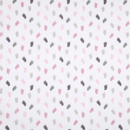 Tissu Imprimé Peton Rose 