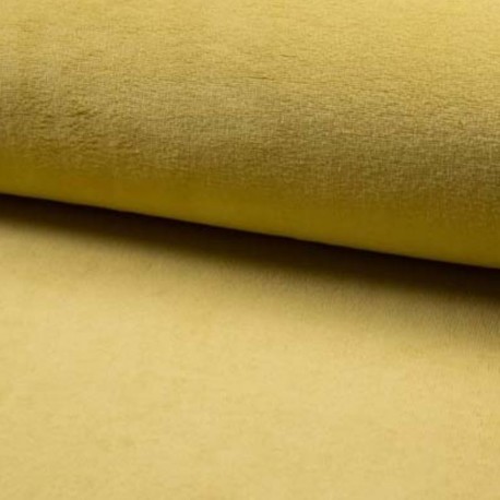 Tissu Bambounette Jaune Paille 