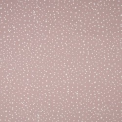 Tissu Popeline Imprimé Pois Fond Rose 