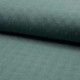 Tissu Double Gaze Broderie Anglaise Bleu Vert