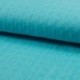 Tissu Double Gaze Broderie Anglaise Turquoise