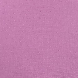 Tissu Double Gaze Pois Fuchsia Clair