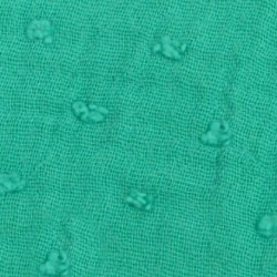 Tissu Double Gaze Pois Vert