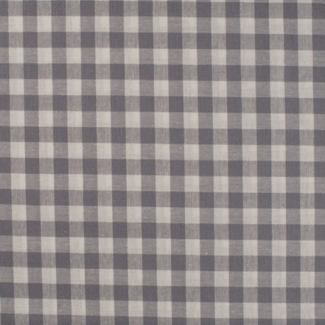 Tissu Grand Vichy 10mm Gris