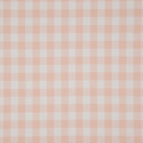 Tissu Grand Vichy 10mm Saumon Rose