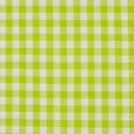 Tissu Grand Vichy 10mm Anis