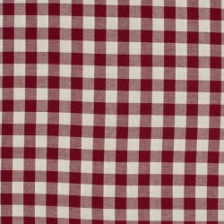 Tissu Grand Vichy 10mm Bordeaux 