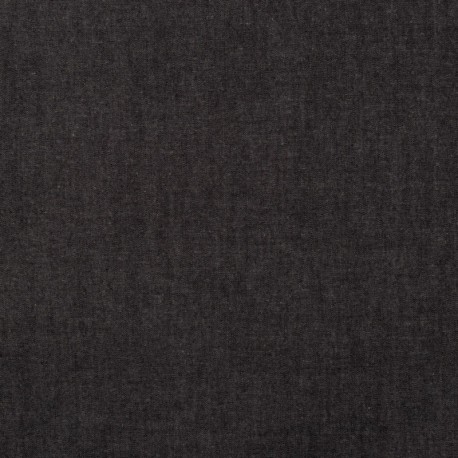 Tissu Chambray Uni Noir