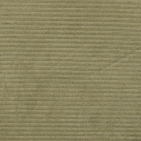Tissu Jersey Aspect Velours Côtelé Army