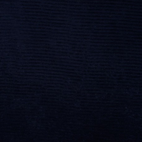 Tissu Jersey Aspect Velours Côtelé Navy