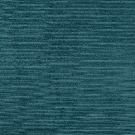 Tissu Jersey Aspect Velours Côtelé Pétrole