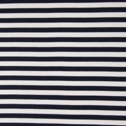 Tissu Sweat Tisse Teint Rayures Navy 