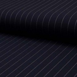 Tissu Toile Nylon Large Rayure Navy