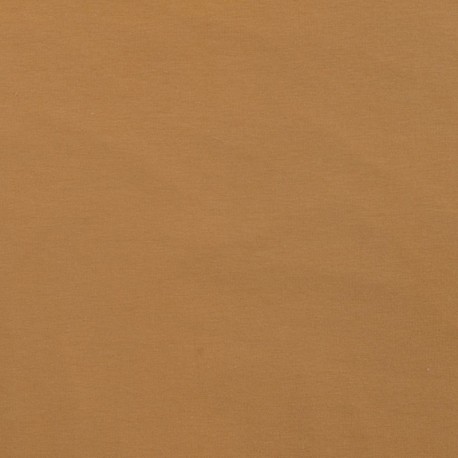 Tissu Sweat Coton Bio Uni Caramel